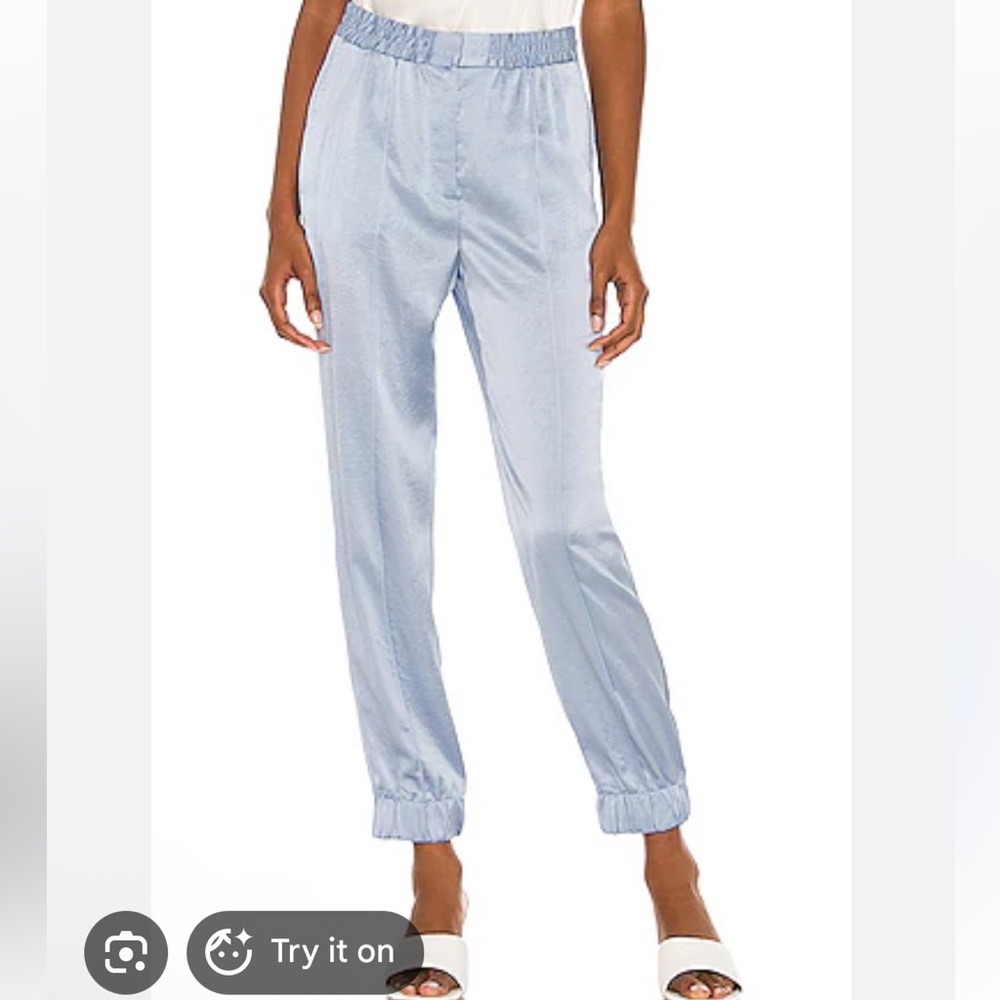 REVOLVE Bailey 44 Stormy Satin Jogger Pants in Ivory